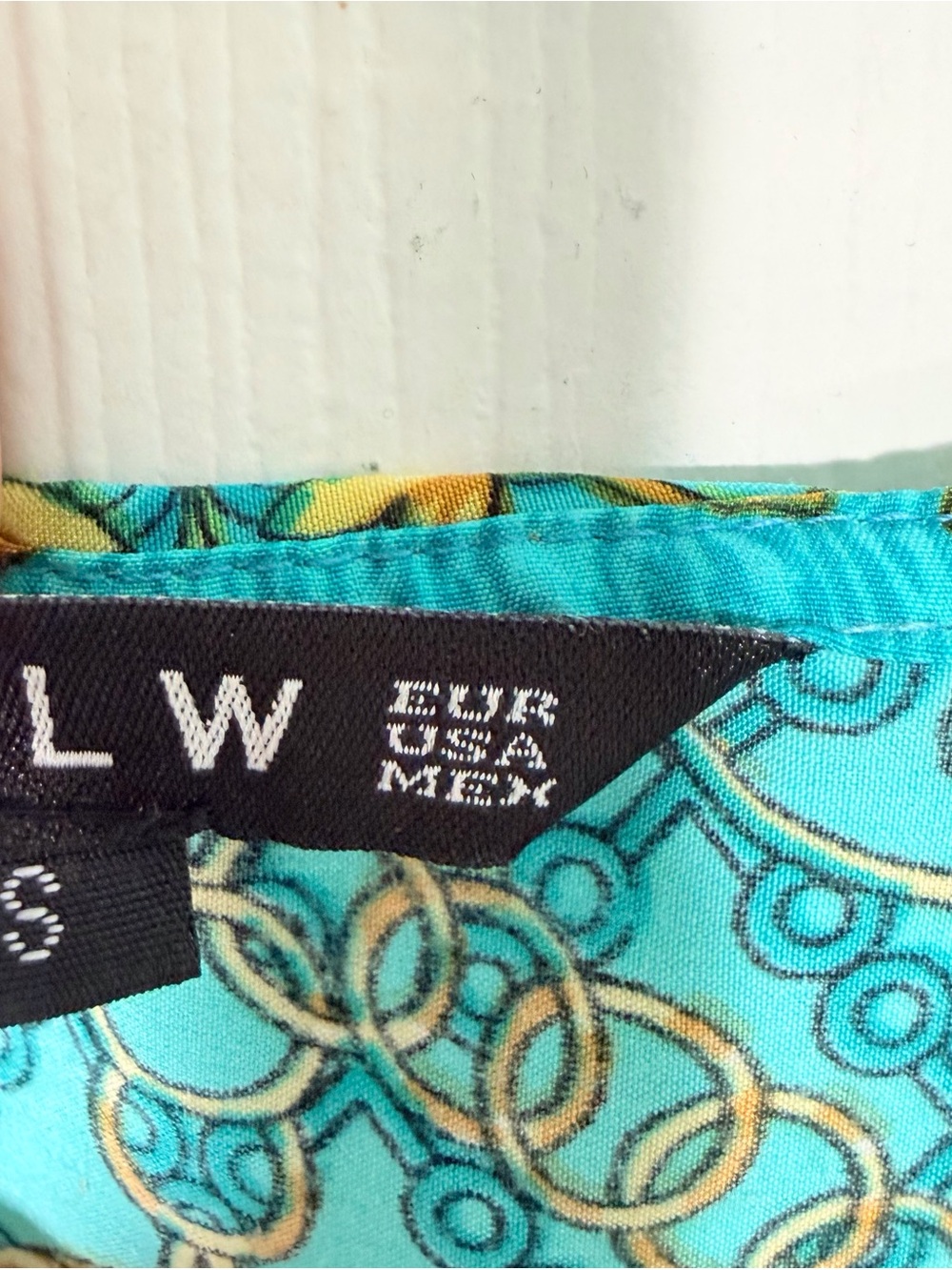 NLW Turquoise & Coral Printed Boho Swim Coverup - Picture 10 of 13